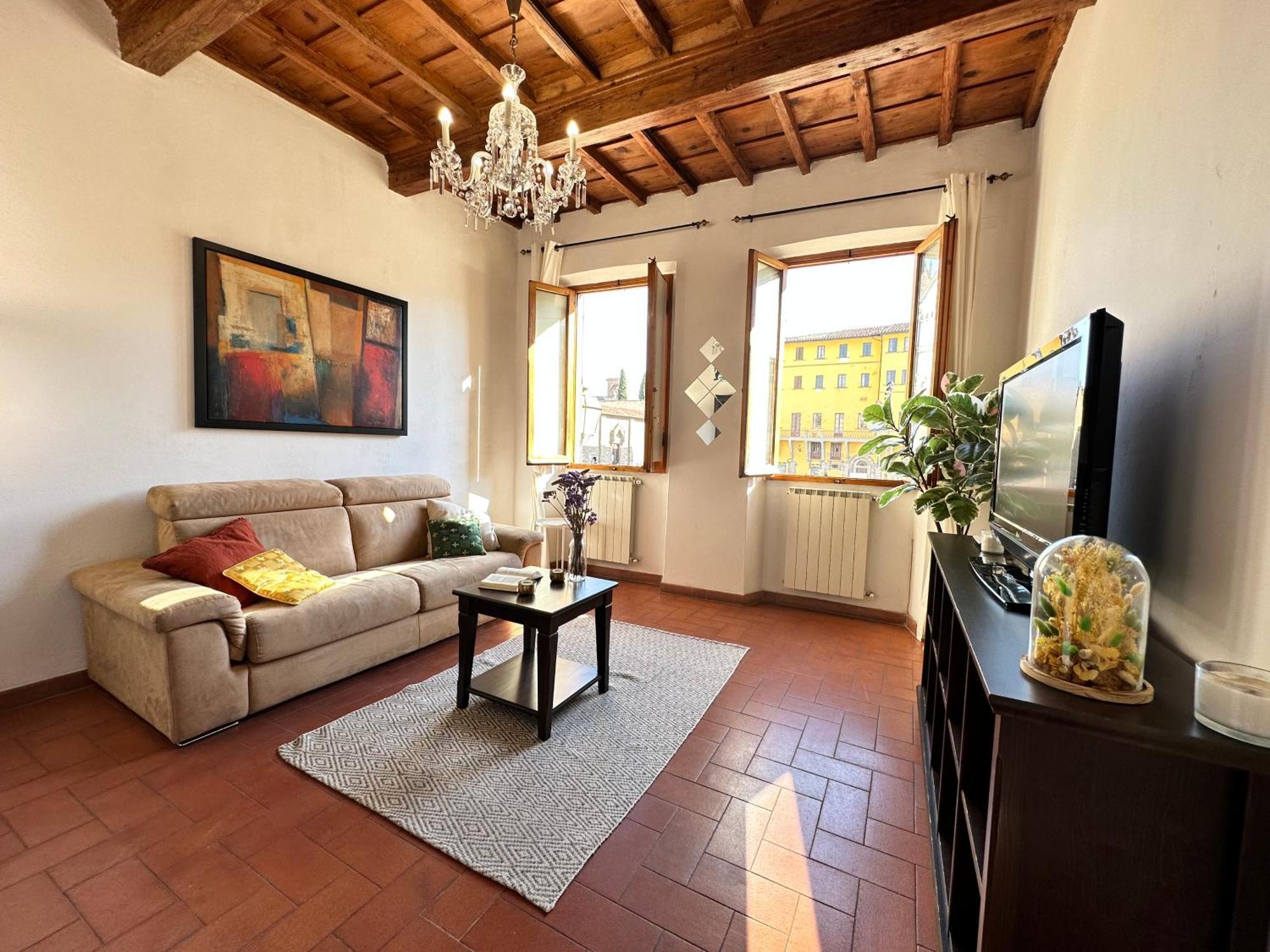 Ferienwohnung Luxurious View On Santa Croce Florenz Exterior foto