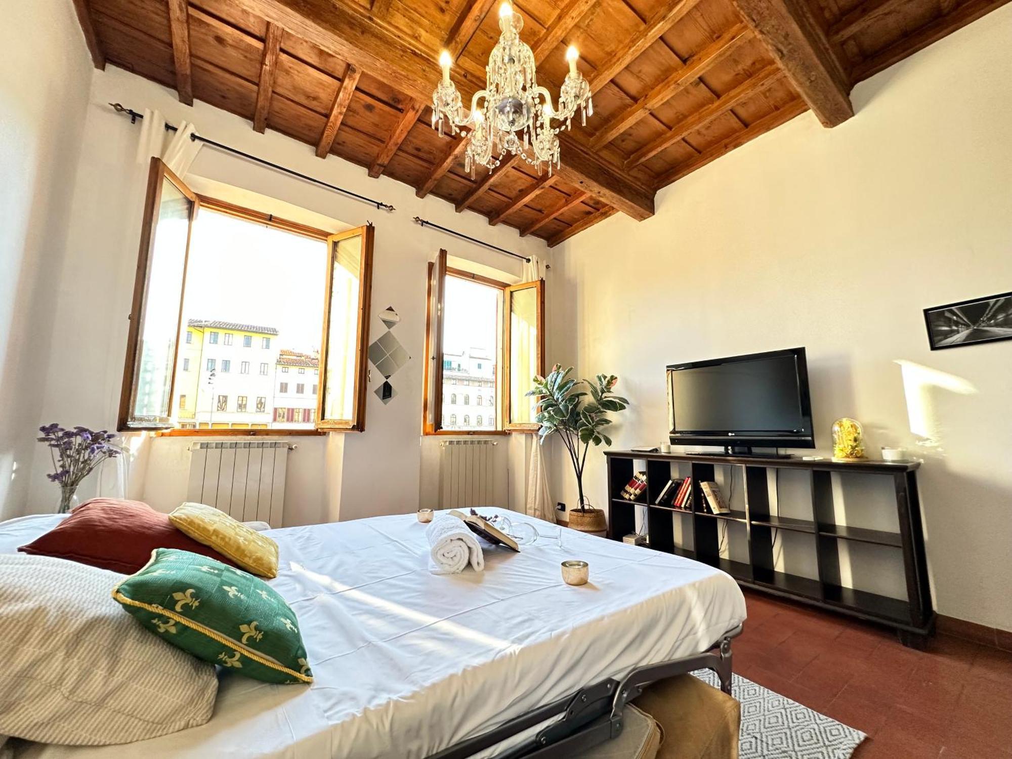 Ferienwohnung Luxurious View On Santa Croce Florenz Exterior foto